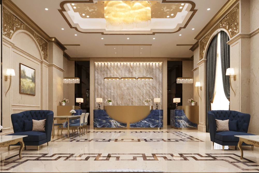 Reception and lobby seating