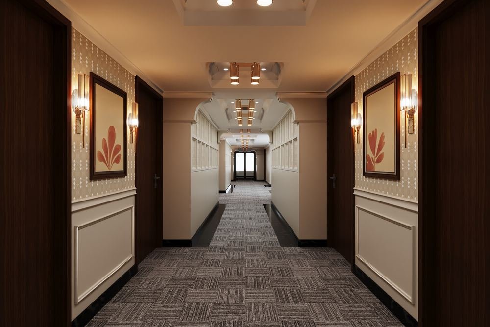 Guest floor corridor