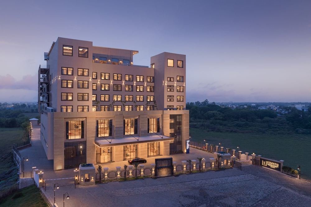 The property at dusk