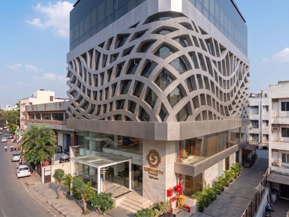 The building on its Chandrapur corner